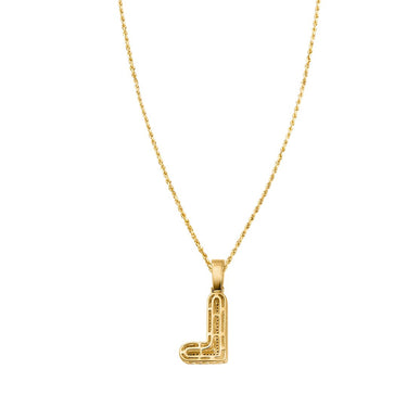 yellow Diamond Letter L Pendant in 10k in Yellow Gold 0.25 ctw